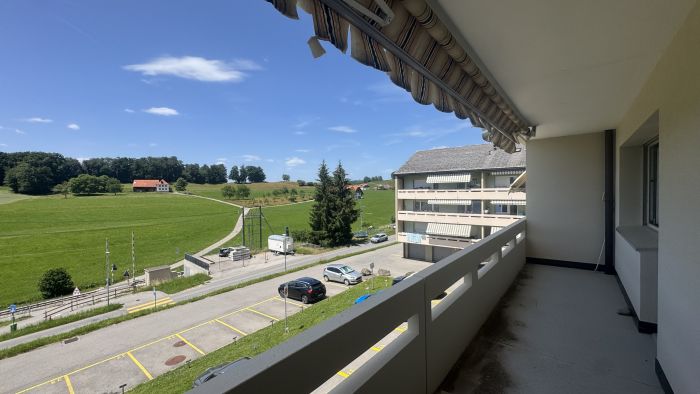 Balkon mit Weitblick ins Grüne